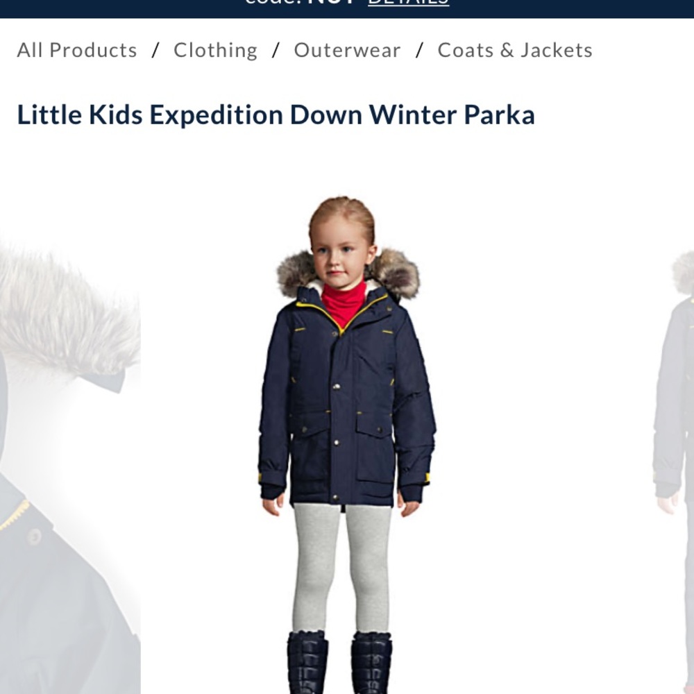Lands End kids expedition coat